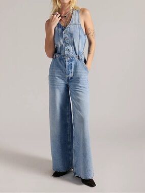 Free People We The Free Better Together Convertible Jumpsuit 100% Cotton Size 27